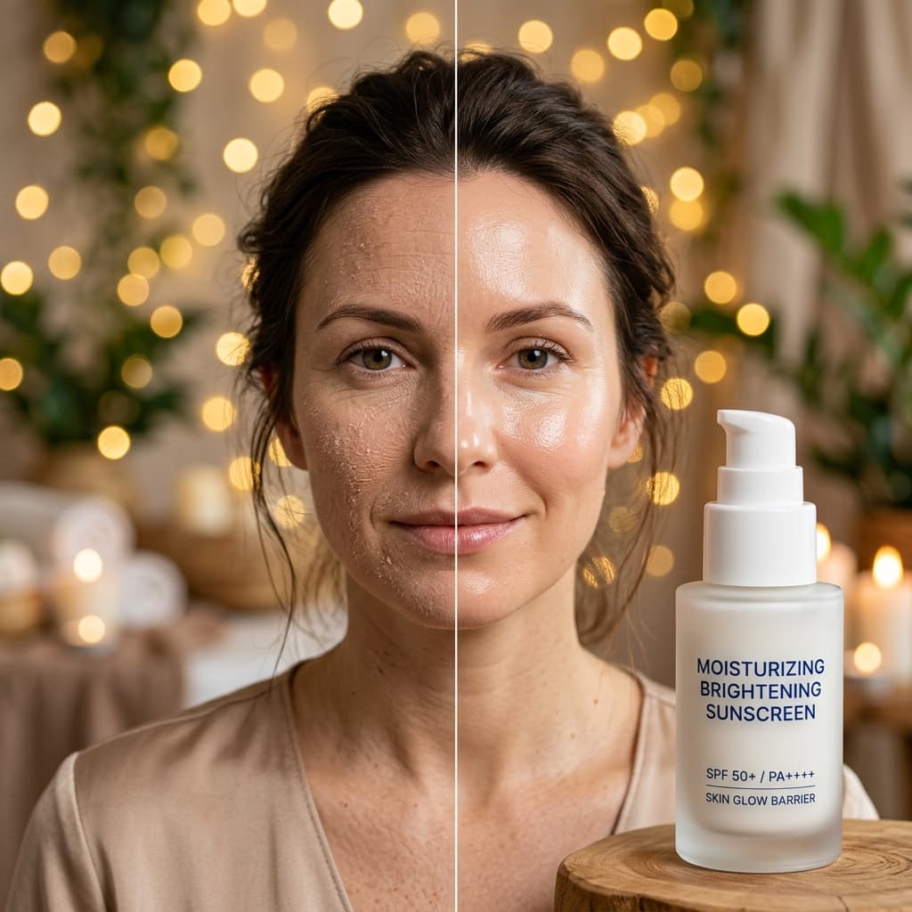 Skin Care category featuring moisturizing brightening sunscreen